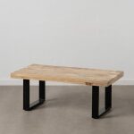 Mesa Centro Natural-Negro Madera / Metal 120 X 60 X 45 Cm