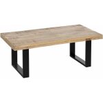 Mesa Centro Natural-Negro Madera / Metal 120 X 60 X 45 Cm