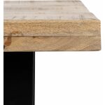 Mesa Centro Natural-Negro Madera / Metal 120 X 60 X 45 Cm