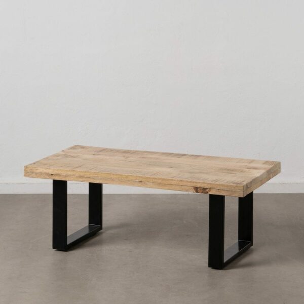 Mesa Centro Natural-Negro Madera / Metal 120 X 60 X 45 Cm