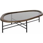 Mesa Centro Natural-Negro Madera-Metal 120 X 69 X 33 Cm