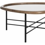 Mesa Centro Natural-Negro Madera-Metal 76 X 81 X 38 Cm