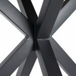 Mesa Comedor Marrón-Negro Dm-Metal 120 X 120 X 76 Cm