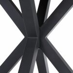 Mesa Comedor Marrón-Negro Dm-Metal 90 X 90 X 76 Cm