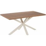 Mesa Comedor Natural-Blanco Dm-Metal 160 X 90 X 76 Cm