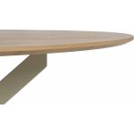 Mesa Comedor Natural-Crema Dm-Metal 120 X 120 X 75 Cm