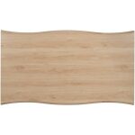 Mesa Comedor Natural-Crema Dm-Metal 160 X 90 X 75 Cm