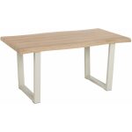 Mesa Comedor Natural-Crema Dm-Metal 160 X 90 X 75 Cm