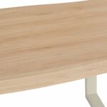 Mesa Comedor Natural-Crema Dm-Metal 160 X 90 X 75 Cm