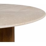 Mesa Comedor Natural-Crema Mármol/Madera 120 X 120 X 74 Cm