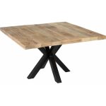 Mesa Comedor Natural-Negro 130 X 130 X 76 Cm