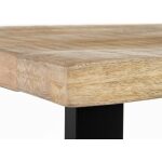 Mesa Comedor Natural-Negro 160 X 80 X 76 Cm