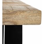 Mesa Comedor Natural-Negro 160 X 80 X 76 Cm