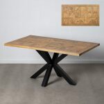 Mesa Comedor Natural-Negro 160 X 90 X 76 Cm