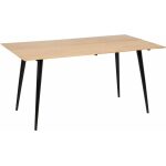 Mesa Comedor Natural-Negro Madera-Hierro 160 X 90 X 77 Cm