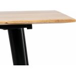 Mesa Comedor Natural-Negro Madera-Hierro 160 X 90 X 77 Cm