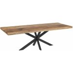 Mesa Comedor Natural-Negro Madera-Hierro 240 X 100 X 79 Cm