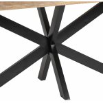 Mesa Comedor Natural-Negro Madera-Hierro 240 X 100 X 79 Cm