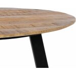 Mesa Comedor Natural-Negro Madera-Hierro 90 X 90 X 77 Cm