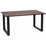 Mesa Comedor Negro-Marrón Madera-Hierro 160 X 90 X 76 Cm