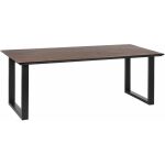 Mesa Comedor Negro-Marrón Madera-Hierro 200 X 100 X 76 Cm