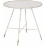 Mesa Crema Metal 80 X 80 X 75 Cm