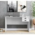 Mesa de oficina eco 2 cajones bilaminado color platino 120 x 60 cms 1 jpg