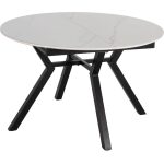 Mesa Extensible Blanco-Negro 120 X 120 X 75 Cm