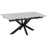 Mesa Extensible Blanco-Negro 170 X 90 X 76 Cm