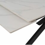 Mesa Extensible Blanco-Negro 170 X 90 X 76 Cm