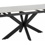 Mesa Extensible Blanco-Negro 170 X 90 X 76 Cm