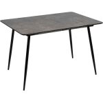 Mesa Extensible Gris Dm-Metal Salón 120 X 80 X 75 Cm