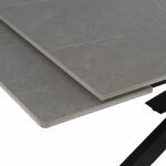 Mesa Extensible Gris-Negro 170 X 90 X 76 Cm