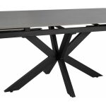 Mesa Extensible Gris-Negro 170 X 90 X 76 Cm