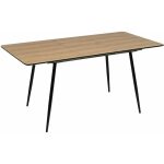 Mesa Extensible Natural Dm-Metal Salón 120 X 80 X 75 Cm