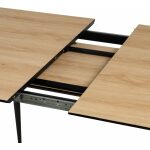 Mesa Extensible Natural Dm-Metal Salón 120 X 80 X 75 Cm