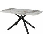 Mesa jazz metal negro tapa de cristal templado 160x90 cms jpg