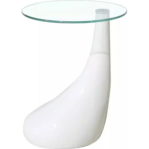 Mesa pear baja blanca cristal 50 cms de diametro jpg