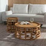 Mesita Natural Dm-Madera 40 X 40 X 46 Cm