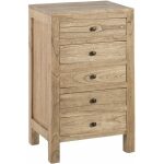 Mesita Natural Madera Mindi Dormitorio 44 X 34 X 77 Cm