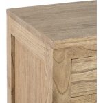 Mesita Natural Madera Mindi Dormitorio 44 X 34 X 77 Cm