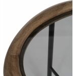 Mesita Natural-Negro Madera-Metal 61 X 50 X 53 Cm