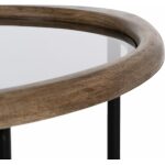 Mesita Natural-Negro Madera-Metal 61 X 50 X 53 Cm