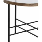 Mesita Natural-Negro Madera-Metal 61 X 50 X 53 Cm