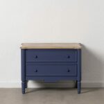 Mueble Auxiliar Azul Madera 80 X 45 X 60 Cm