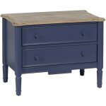 Mueble Auxiliar Azul Madera 80 X 45 X 60 Cm