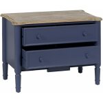 Mueble Auxiliar Azul Madera 80 X 45 X 60 Cm