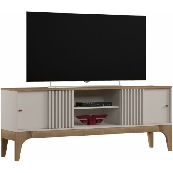 Mueble tv florencia blanco roto y cedro 160 cms jpg