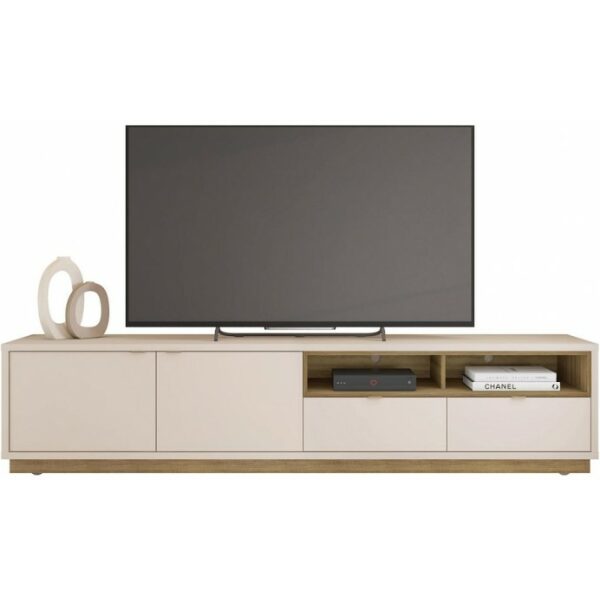 Mueble tv isis blanco roto y miel 218 cms 1 jpg