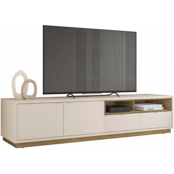 Mueble tv isis blanco roto y miel 218 cms jpg